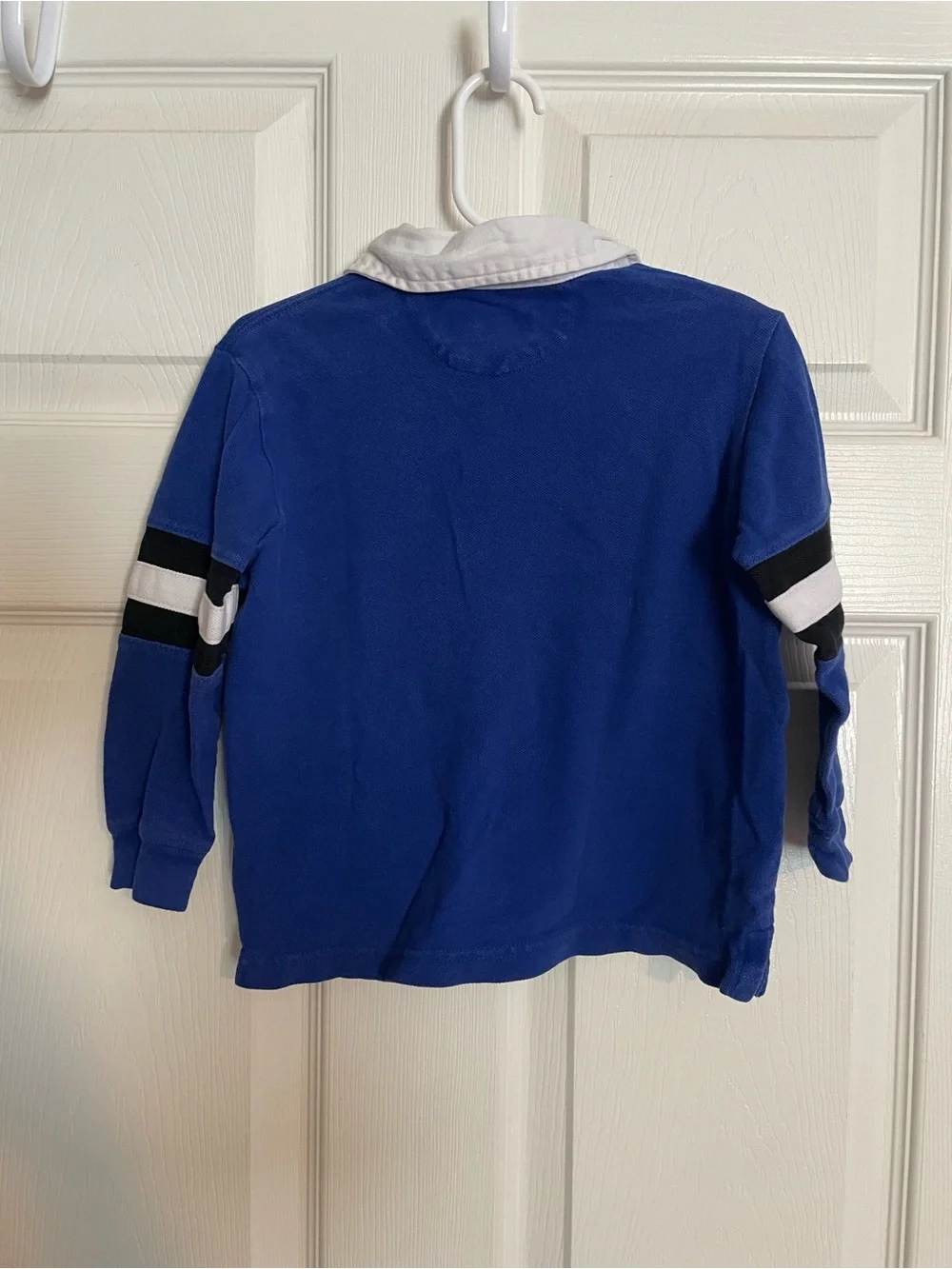 Polo by Ralph Lauren Boys 2T Royal Blue Rugby Polo with White & Black Stripes